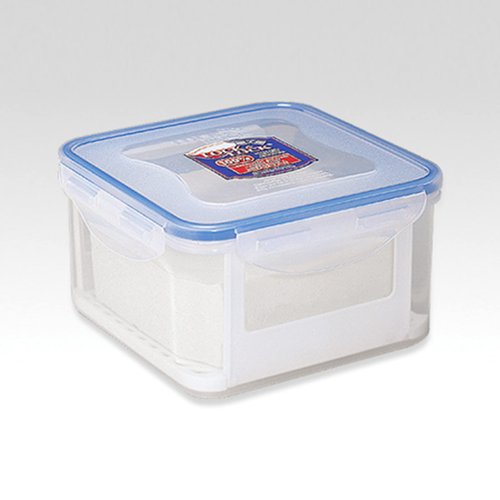 Lock & Lock Square Plastic Food Container with Special Tray for Tofu 40.58oz / 5.07cup