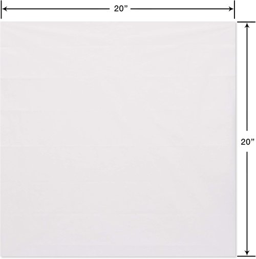 American Greetings Bulk White Tissue Paper - 125 Sheets (20" x 20") for Gifts, Crafts & Celebrations