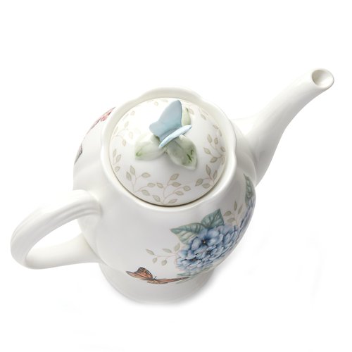 Lenox Butterfly Meadow Coffee Pot with Lid, White -