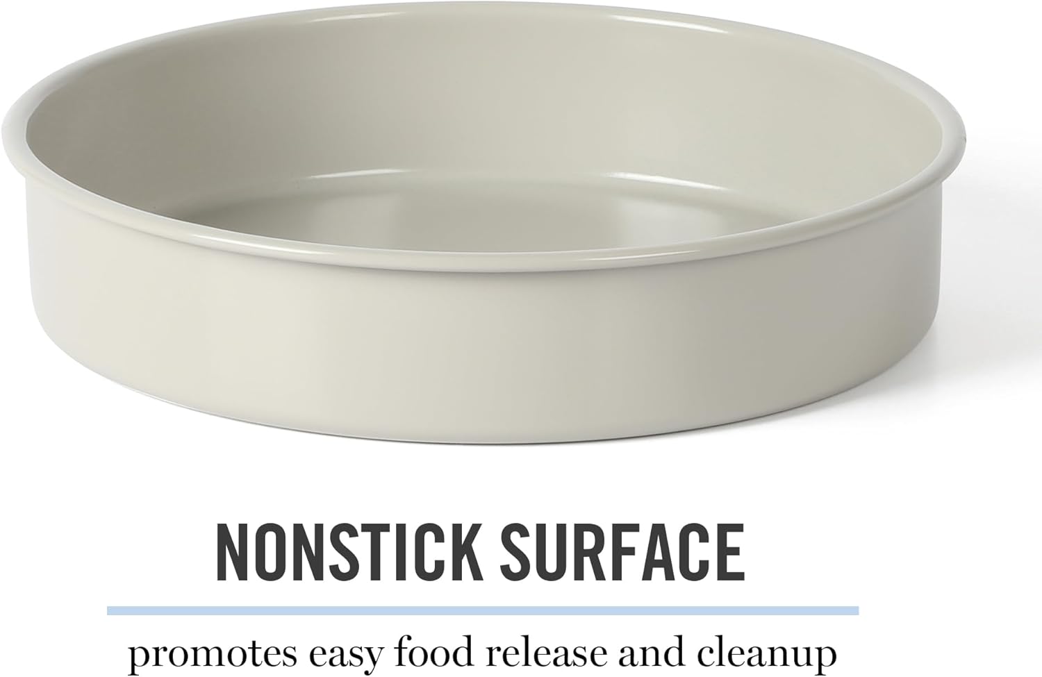 Martha Stewart Gallen 8-Inch Round Nonstick Cake Pan - Durable Carbon Steel for Even Baking & Easy Release