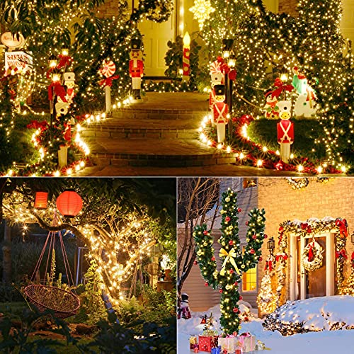 Brizled 5MM Warm White Twinkle Christmas String Lights - Connectable 100 LED