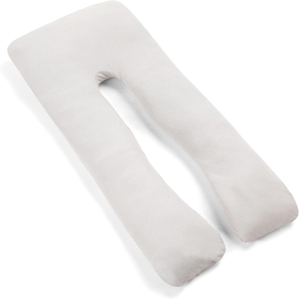 Regalo Premium U-Shaped Pregnancy Pillow - Ultra Soft Full Body Support for Sleeping & Feeding | Grey