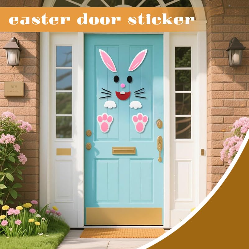 Easter Bunny Door and Wall Felt Decal Decoration DIY Party Supplies