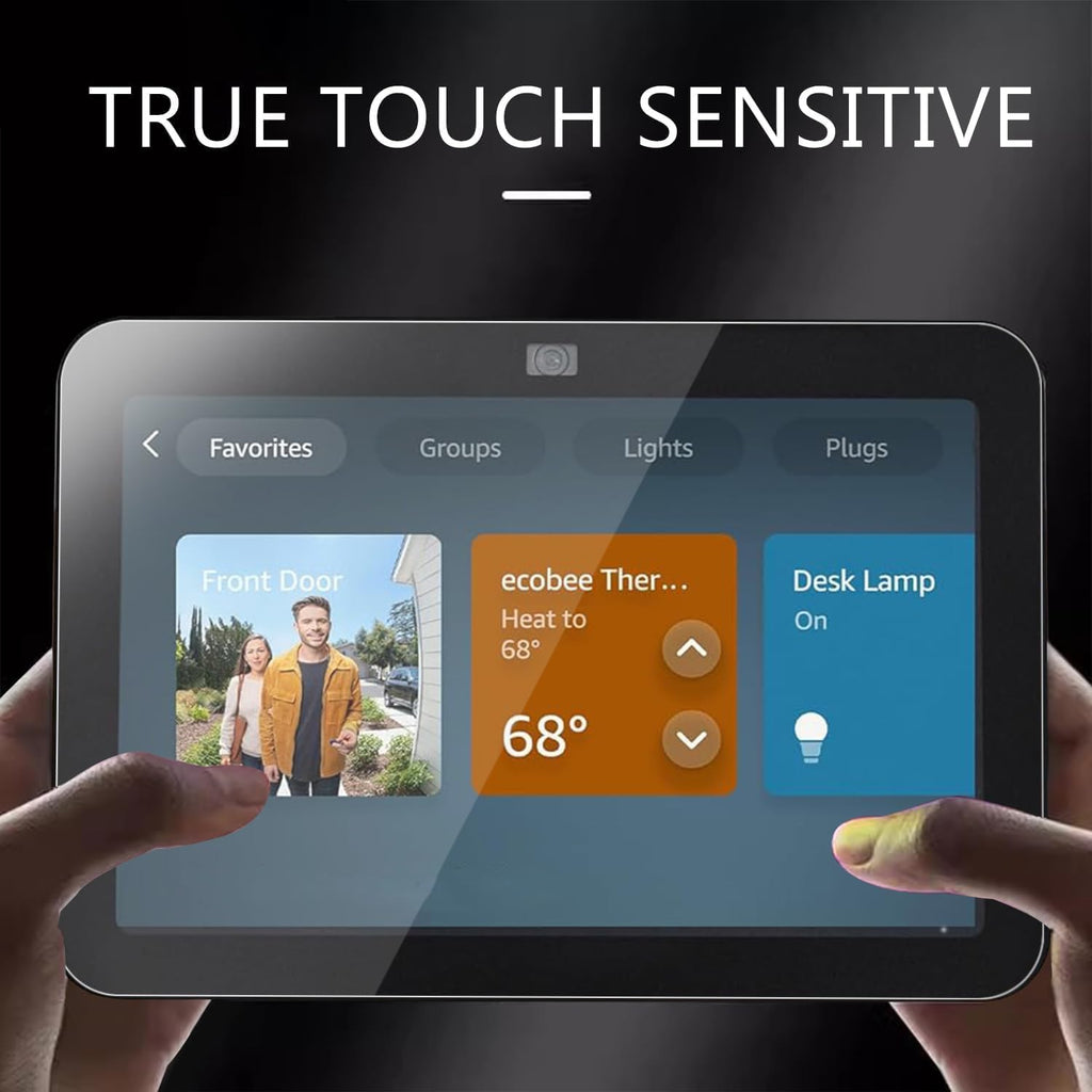 MUBUY-GOL Tempered Glass Screen Protector - 9H Hardness, Ultra Clear, Anti-Fingerprint | 2 Pack for Echo Show 8 (4th Gen, 8.7 Inch)