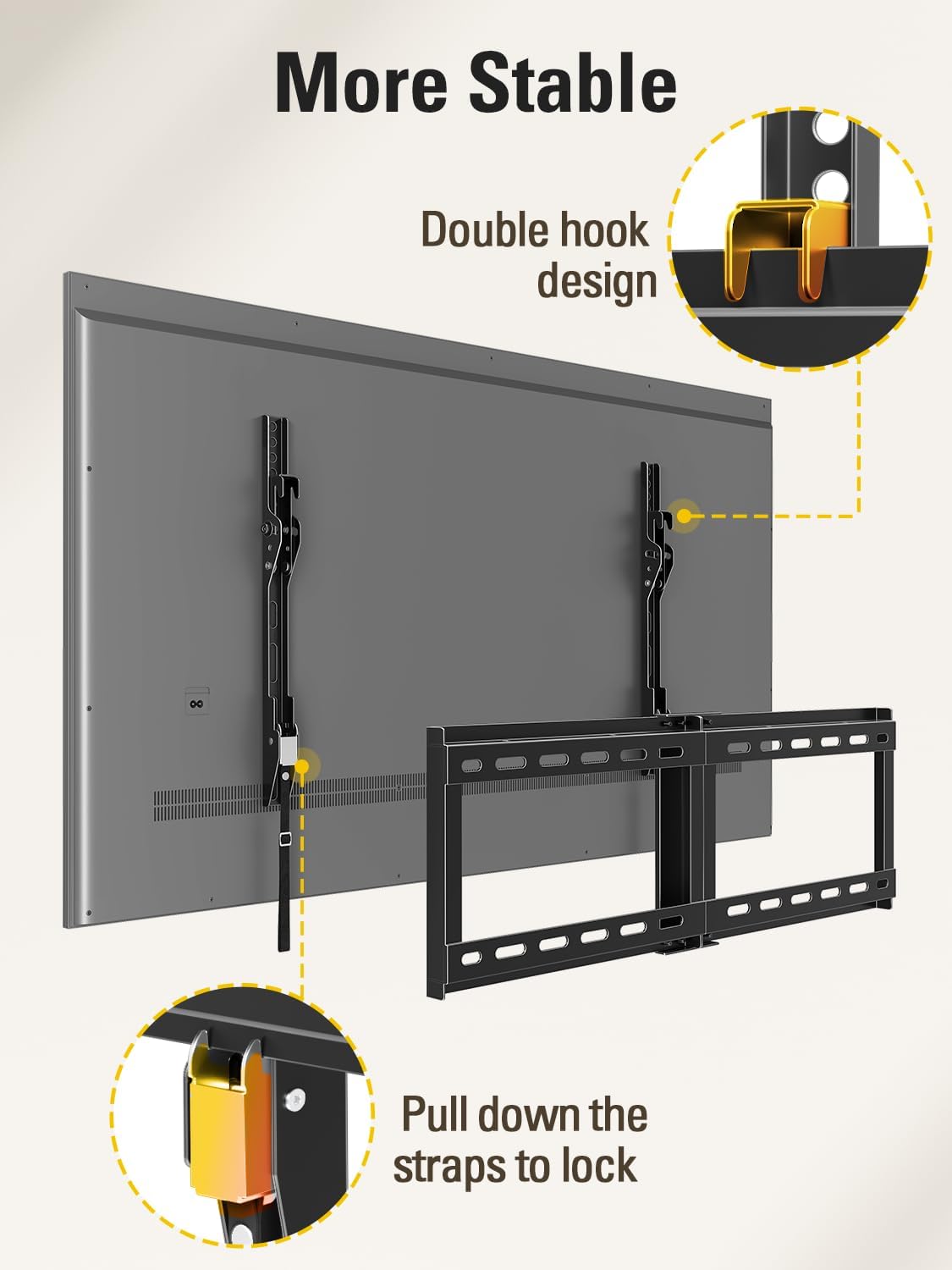 Mounting Dream TV Wall Mount - Universal Tilt Design for 37-75 Inch TVs | 132lbs Capacity, Max VESA 600x400mm