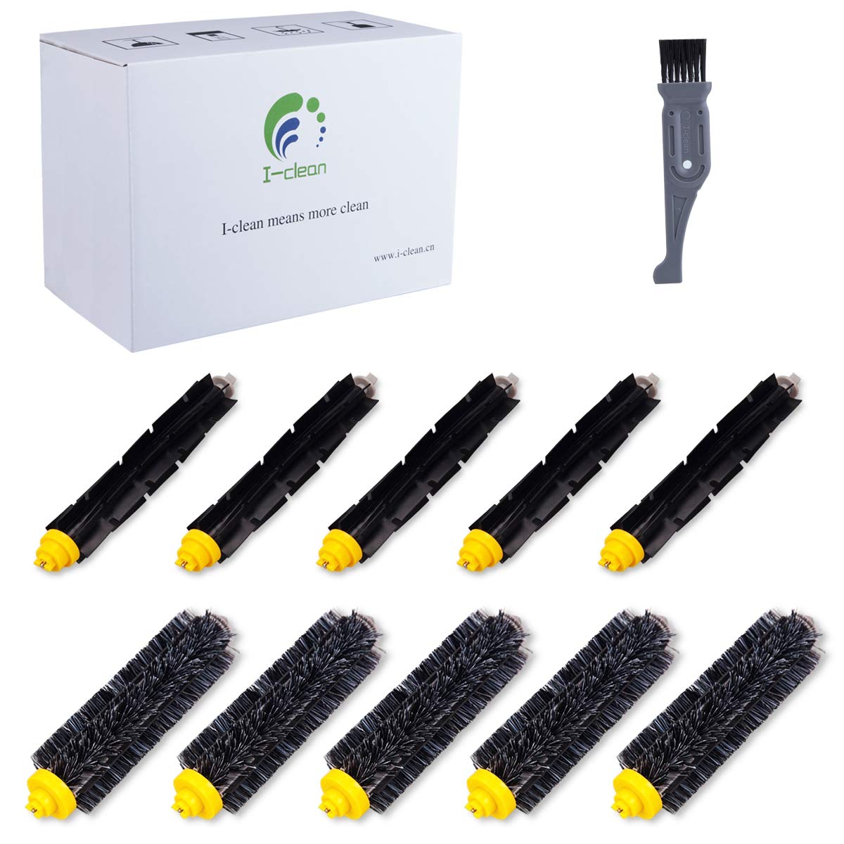 I clean Roomba Replenishment Kits, 10 Packs Brush Accessories Parts Compatible with iRobot Roomba 650 675 690 770 780 790 Vacuum Cleaner (600&700 Series)