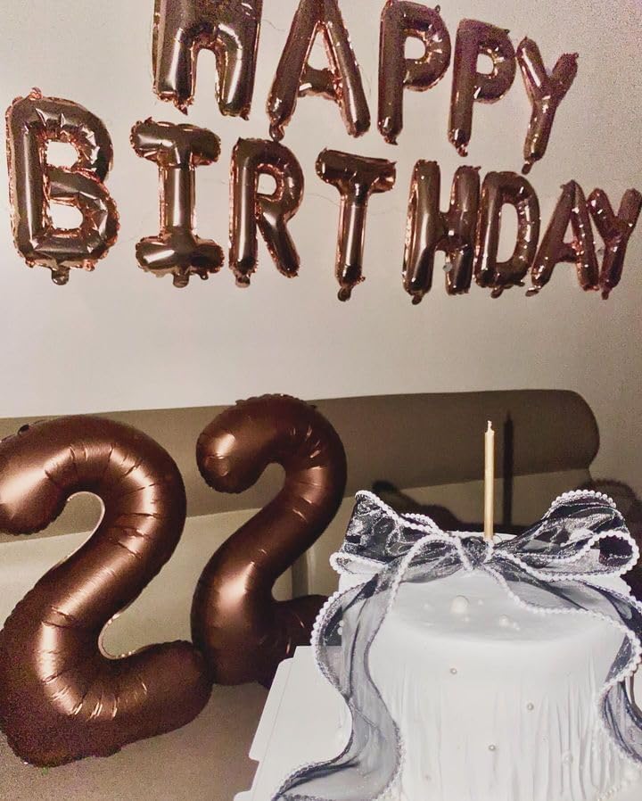 Regine Switzerland Dark Brown Number Balloon - 40 Inch Coffee Brown 0 for Birthday Party Decorations