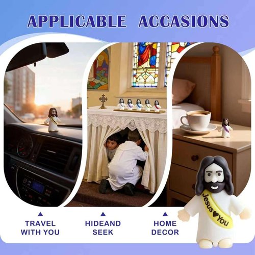 Little Jesus | 25 PCS Mini Jesus Figurines - Original Design Religious Party Favors & Baptism Gifts
