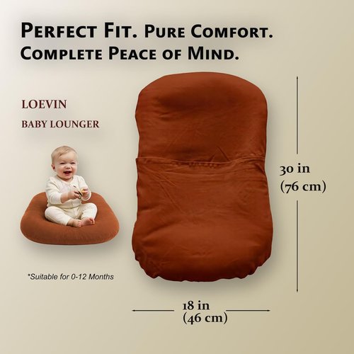 Baby Lounger - Soft Infant Lounger & Play Mat | Diaper Changing Pad for Newborns (Coffee)