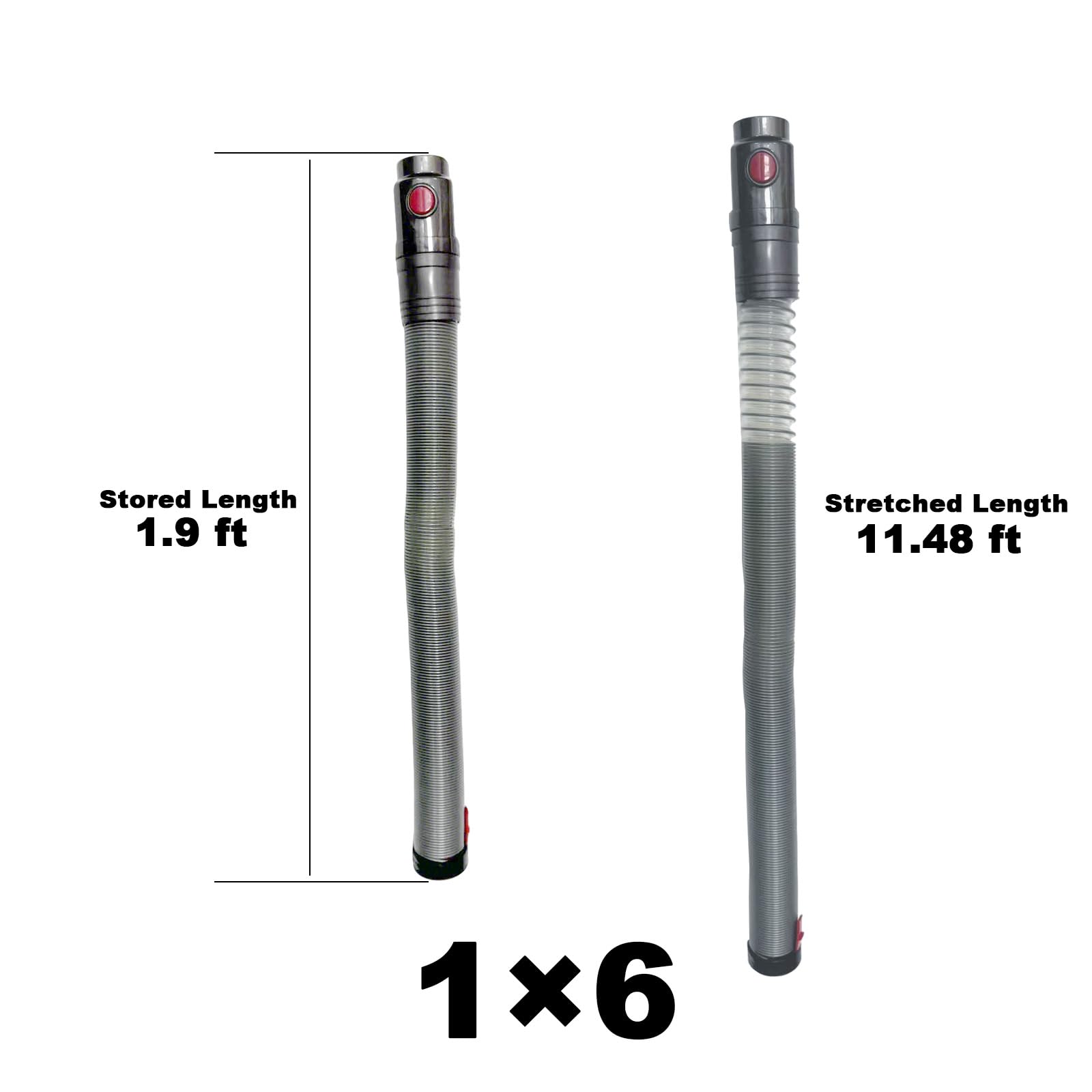 Upgraded Hose Assembly Replacement for Dyson Upright Vacuums of DC41 DC40 DC66 DC65 UP14 UP13 UP20 UP30,Hose Attachment Accessories Ref. Part No. 920765-03, 920765-04