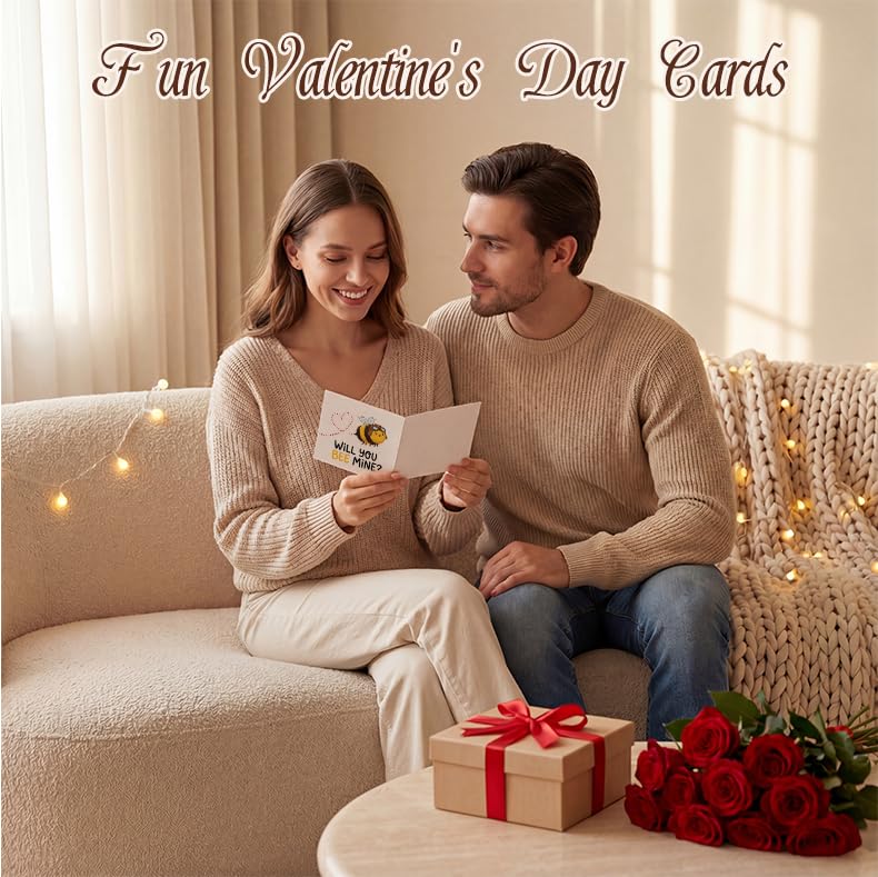 Funny Valentine's Day Card - Will You Bee Mine? 5.1" Square