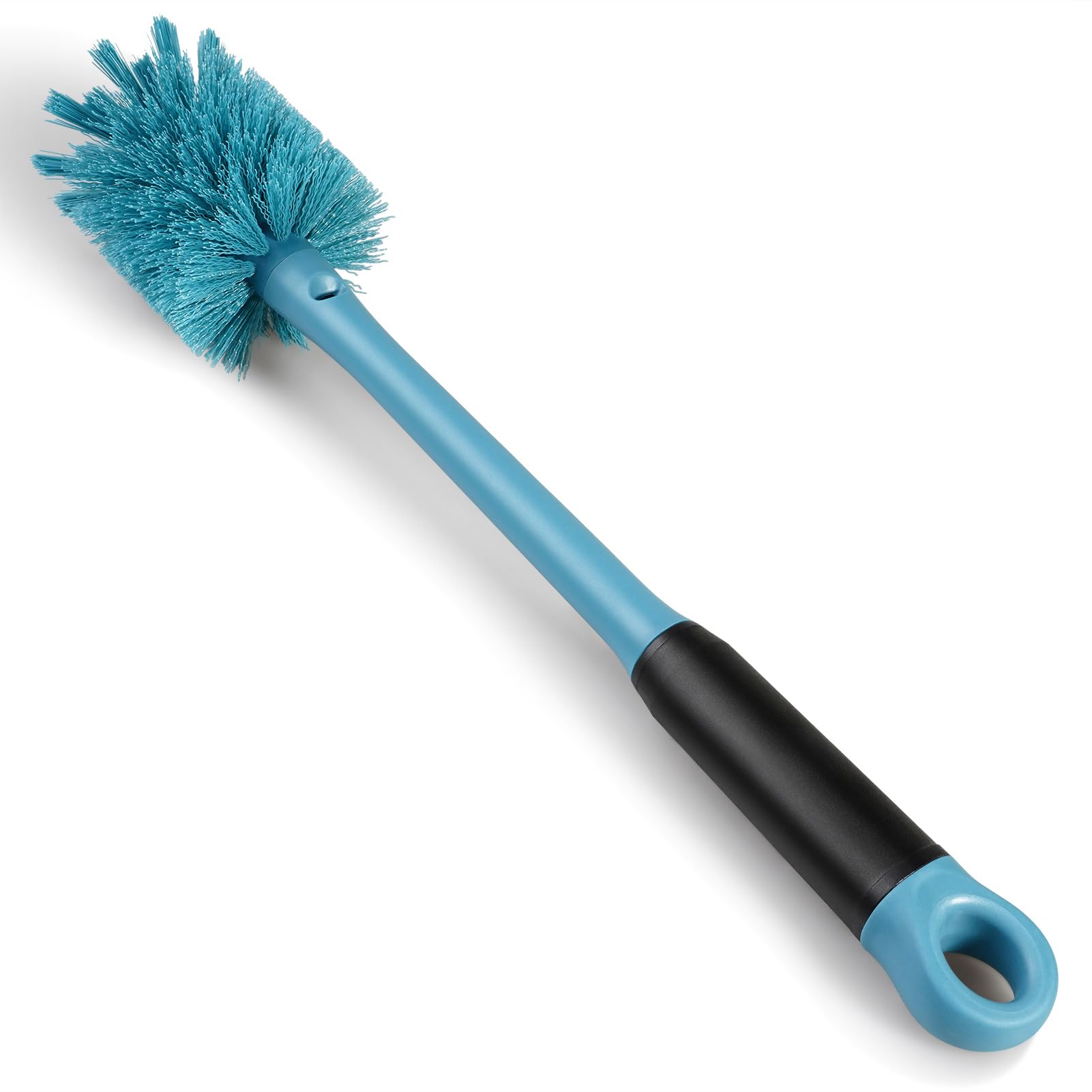 Purtribe 2-in-1 Bottle Cleaning Brush and Hidden Straw Brush, Long Handle Water Bottle Brush Cleaner with Replaceable Head for Sports Bottles, Baby Bottles, Mugs, Straws, Smokey Blue
