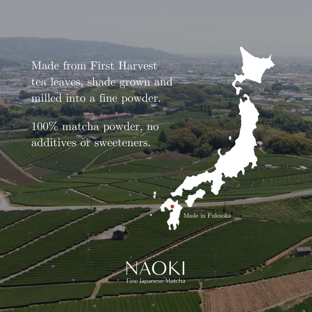 Naoki Matcha Green Tea Powder - Authentic Yame Blend Ceremonial Grade First Harvest (40g / 1.4oz)