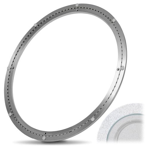 Lounsweer 24 Inch Lazy Susan Hardware Mute Aluminum Alloy Turntable Bearing Large Mute Heavy Duty Swivel Plate 620 Lbs Load Lazy Susan Base Kit Silent Rotating Ring for Dining Tabletop Corner Storage