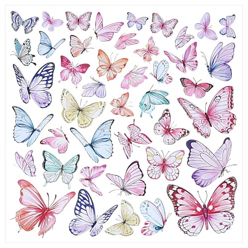 Watercolor Butterfly Wall Decals - 35-45 Peel & Stick Stickers