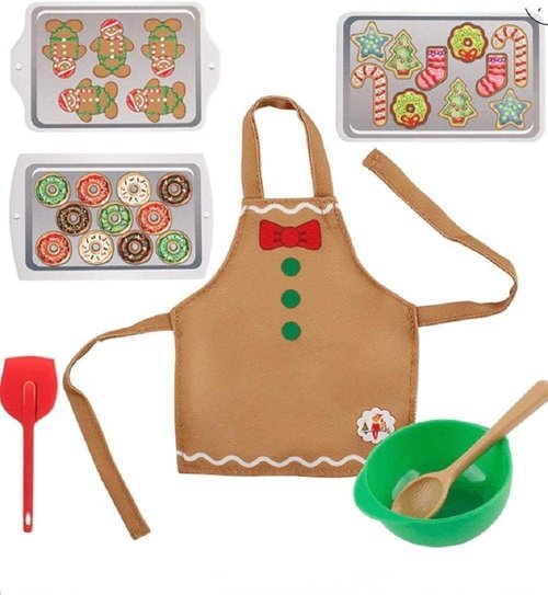 Elf on The Shelf - Itty Bitty Baker Outfit | 7-Piece Holiday Set with Baking Sheets, Spoon & Apron