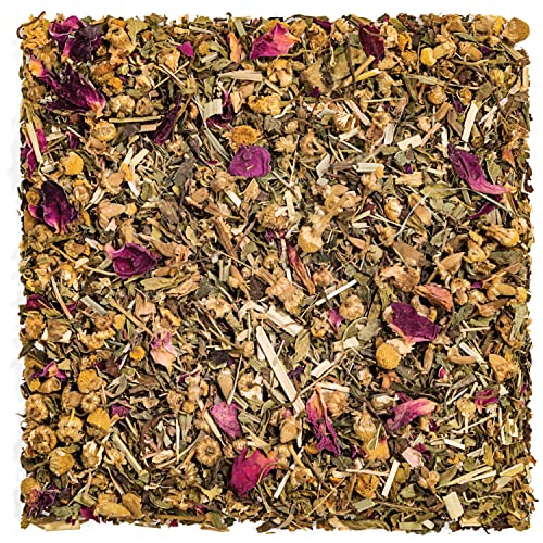 Tealyra - Bedtime - Chamomile - Spearmint - Hemp Leaves - Unique Relaxing Herbal Loose Leaf Tea - Sleep and Calm Tea - All Natural - 224g (8-ounce)