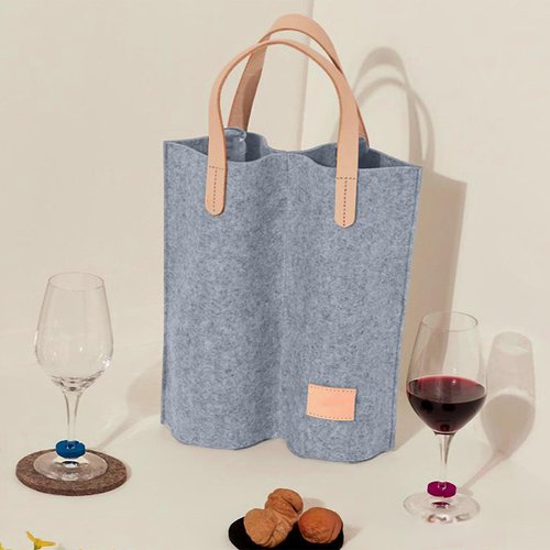 Daphilly Wine Bags - 2 Bottle Felt Gift Bags for Wine, Perfect for Birthday, Wedding, Graduation, Christmas & Thanksgiving