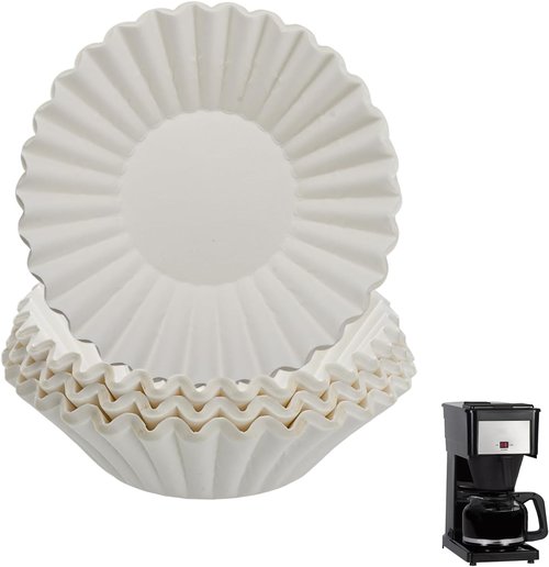 Bunn 100 Count Coffee Filters - Commercial Basket Filters for Enhanced Brew Extraction | White Disposable Paper