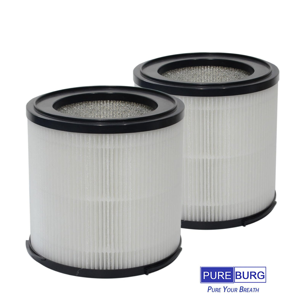 PUREBURG Replacement Filter Compatible with Morpilot, Keenstone,ASLOTUS ELITUN Safe-Mate KJ130V1 Air Purifiers, H13 HEPA Activated Carbon 2-Pack Air Clean Dust VOCs Odor