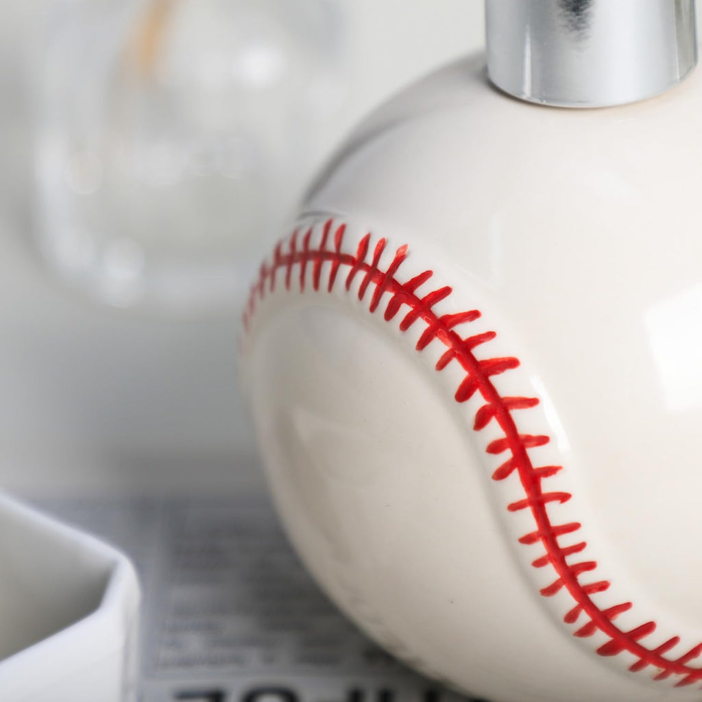 Colias Wing Baseball Shape Soap Dispenser, Plastic Pump, Refillable Lotion Soap Bottle, Lotion Bottle, Hand Soap Dispenser