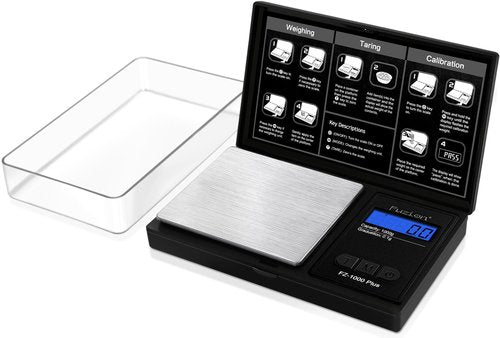 Fuzion Digital Pocket Gram Scale .1 Gram Accuracy, 1000g Small Jewelry Scale, Mini Digital Scale for Food, Herb, Spice, Coin - Weight Gram and Oz