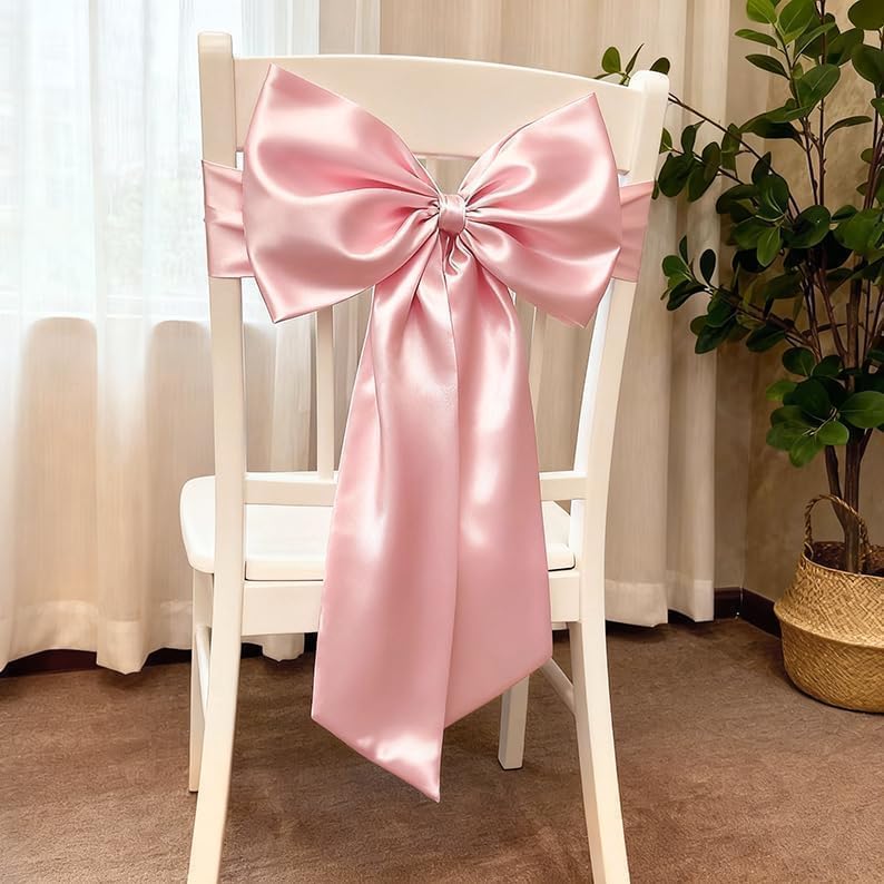 Skiennix Pink Bow Decor - 2 Pack of Large & Small Coquette Wall Backdrop for Valentine's Day & Events