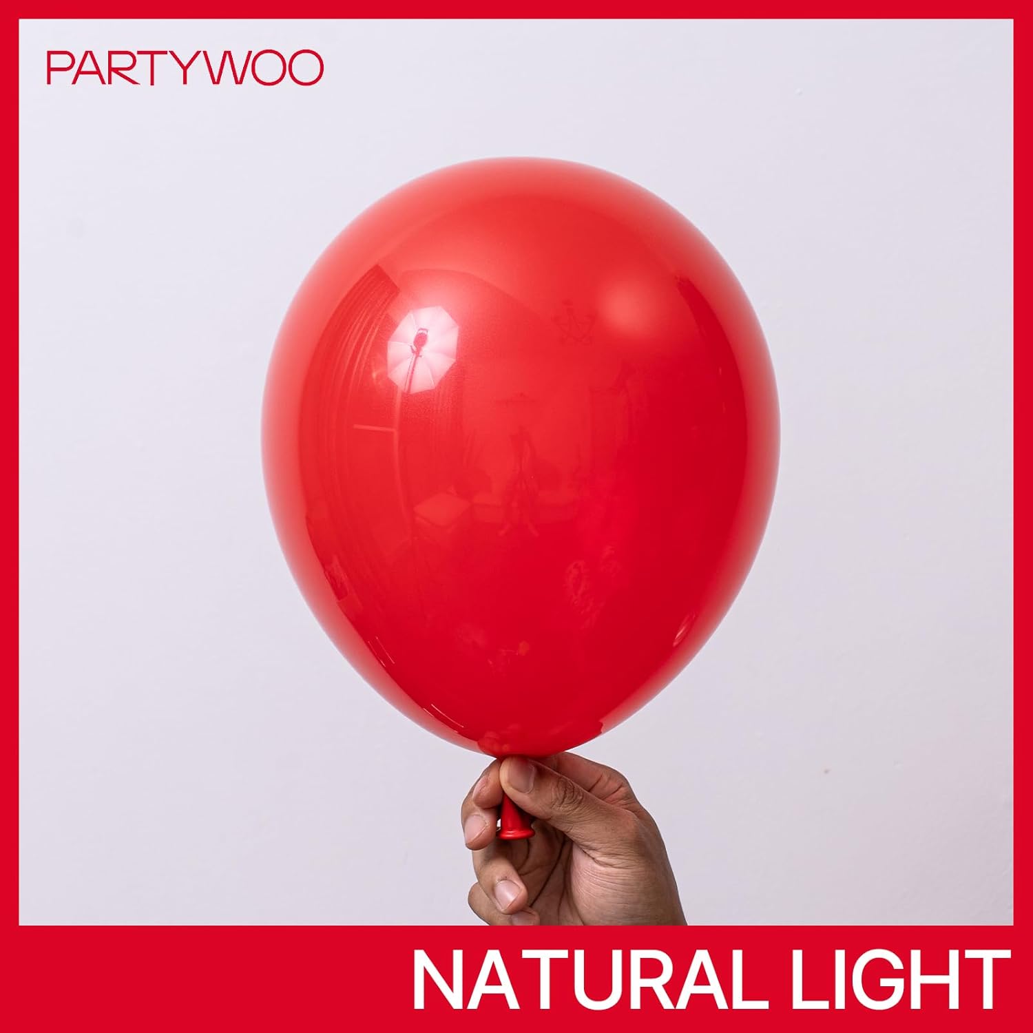 PartyWoo Red Helium Balloons - 100pcs 12 Inch for Birthday, Graduation & Celebrations