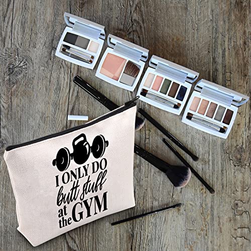 LEVLO Funny Gym Makeup Bag Fitness Workout Gift Pouch