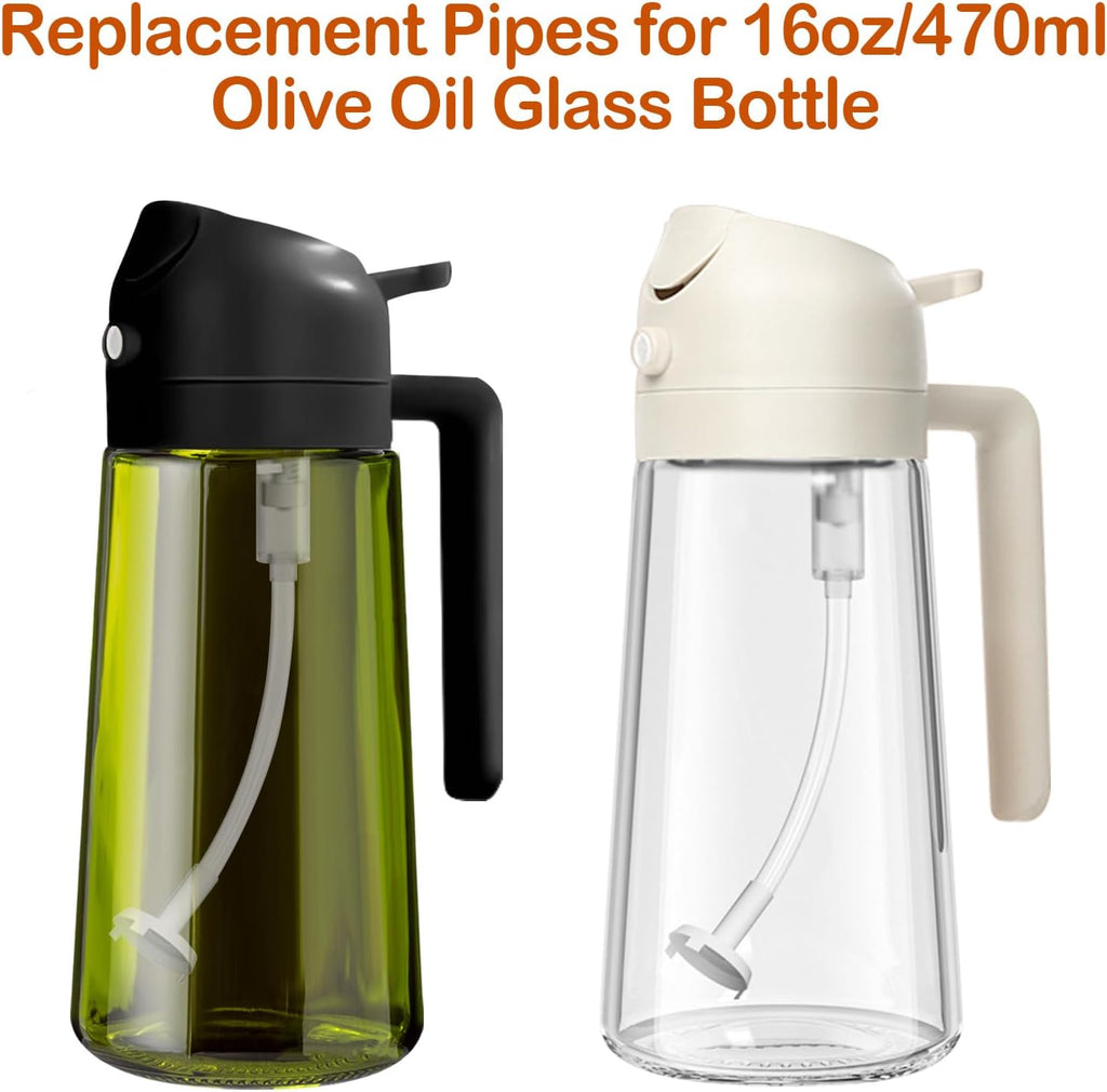 YARRAMATE Spray Straw Replacement Set - 4Pcs for 16oz Olive Oil Dispenser | 4.72in Cooking Pipes