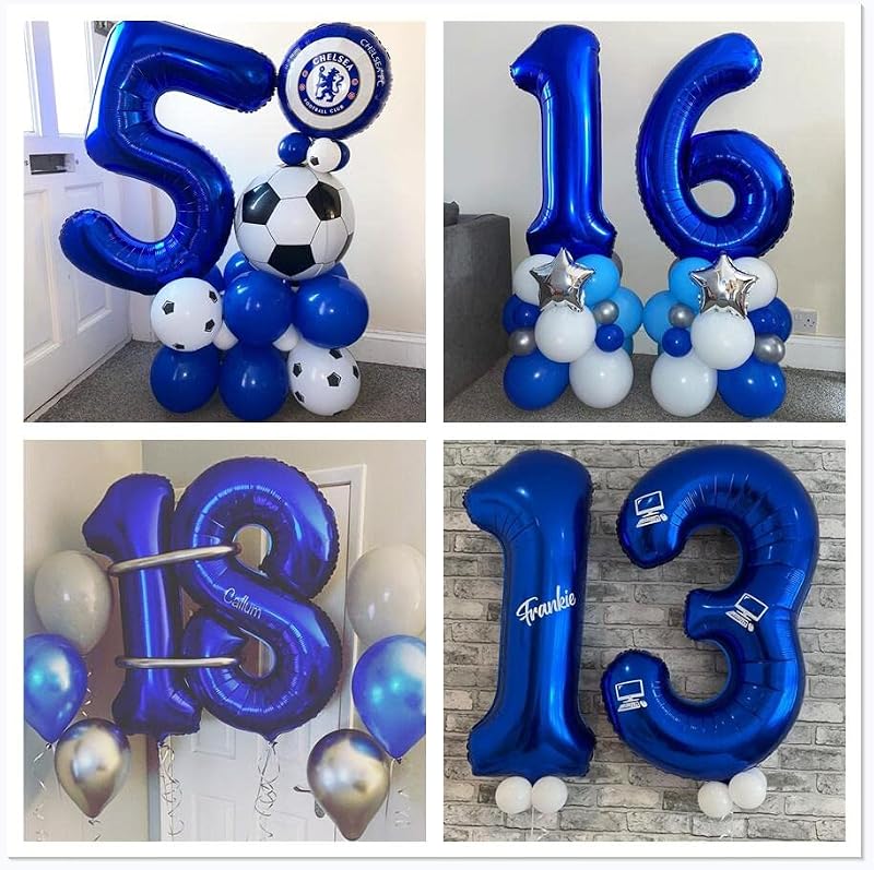 40-Inch Navy Blue Number 2 Balloon - Foil Mylar Birthday Decoration