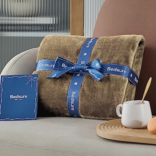 Bedsure King Size Fleece Blanket - Soft Plush Microfiber Bed Blanket, Camel