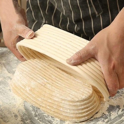 Banneton 10 Inch Oval Bread Proofing Basket - 2 Pack Sourdough Baking Supplies for Fermentation