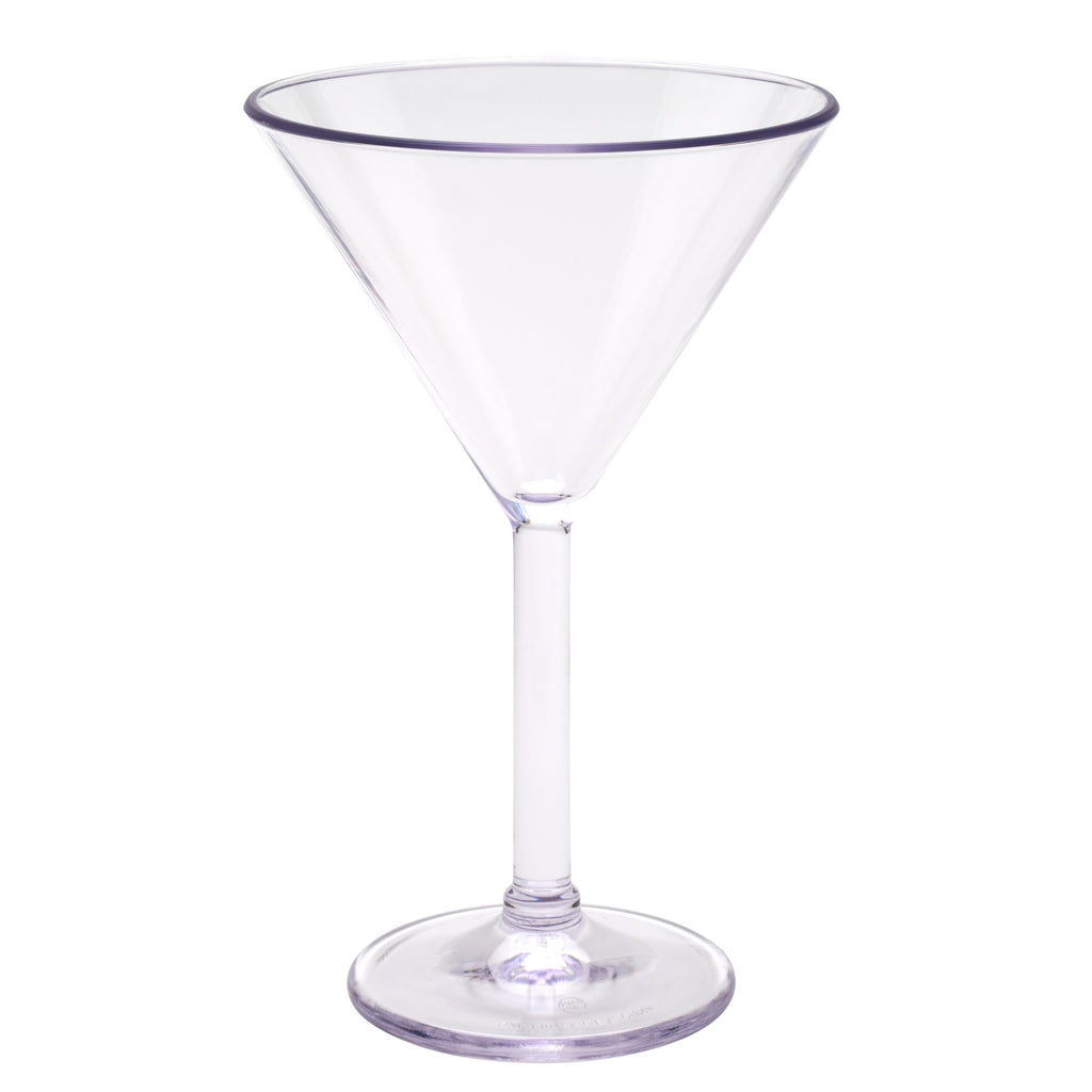G.E.T. SW-1407-1-SAN-CL Heavy-Duty Shatteproof Plastic Martini Glasses, 10 Ounce, Clear (Set of 12)