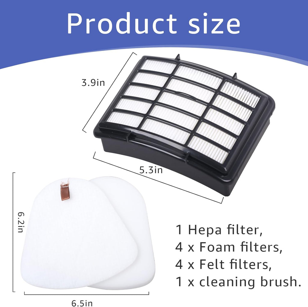 Shark HEPA Filter Set - 1 HEPA & 4 Foam/Felt Filters for Navigator Lift-Away NV350 Series