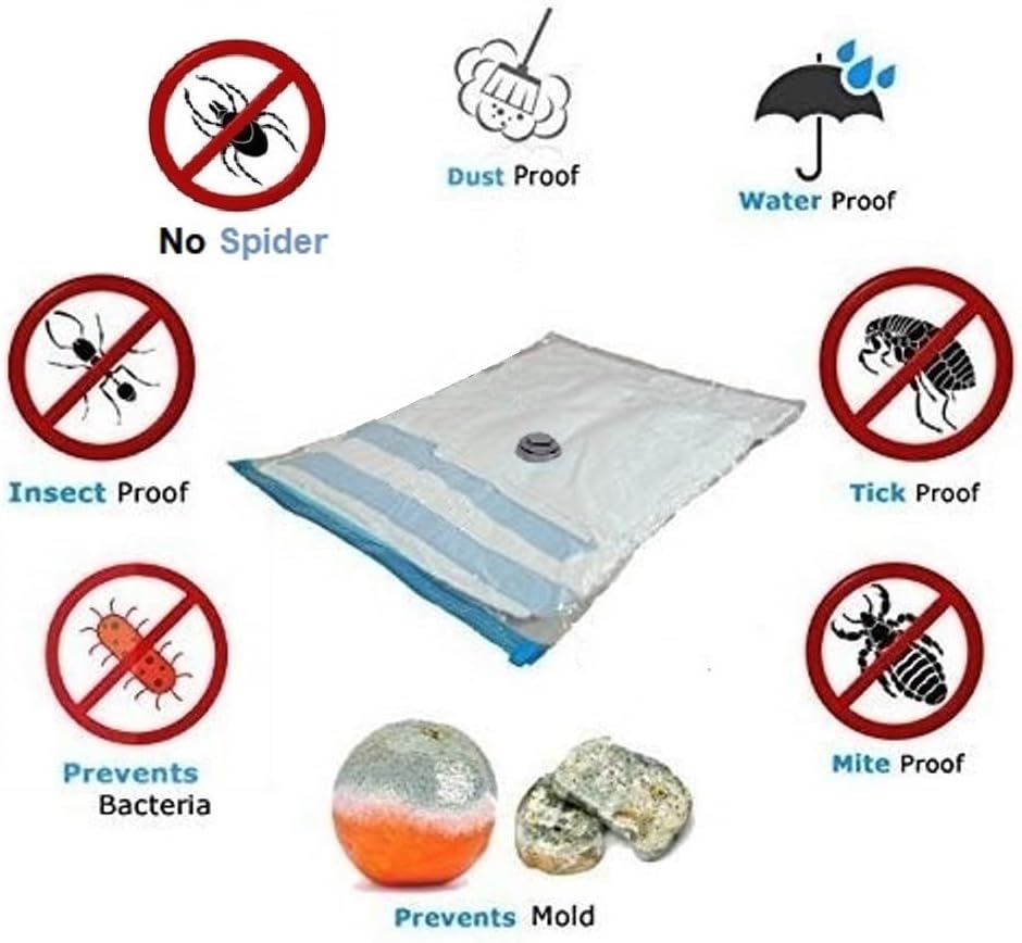 Skiennix Extra Jumbo Vacuum Storage Bags - Airtight, Waterproof & Dustproof | 5 Pack (51"x47") for Bedding & Winter Storage