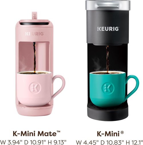 Keurig K-Mini Mate Coffee Maker - Compact Single Serve K-Cup Pod Machine for Small Spaces | Pink Sands, 12 oz