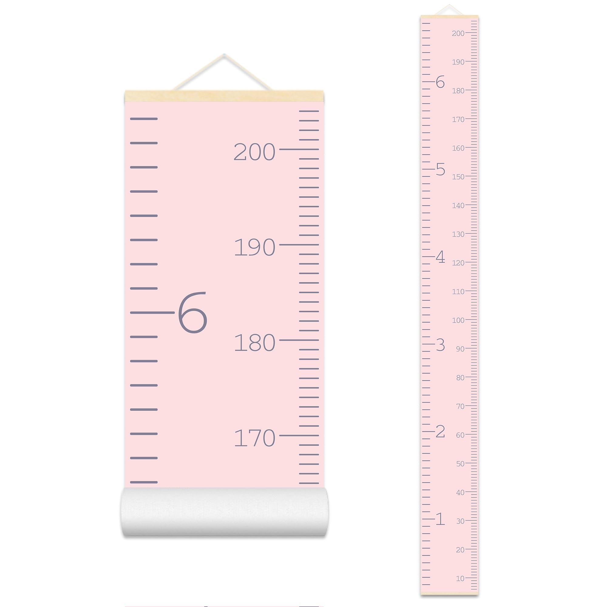 Nustila Height Chart for Kids Minimalist Pink Nordic Growth Chart for Wall, Kids Measuring Chart Height Tracker for Wall Playroom Decor Nursery Room Essentials 79 x 7.9 in