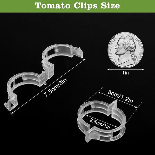 Feed Garden 120Pcs Plant Clips - Reusable Supports for Climbing Plants, Tomatoes, Cucumbers & More | White