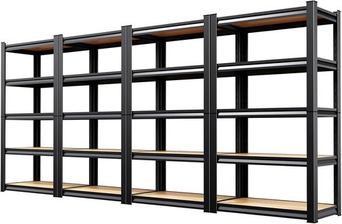 Heavy Duty Metal Shelving Units by [Brand Name] - 5-Tier Adjustable Steel Storage Racks | 71" H x 28" W x 12" D, 1900 lbs Capacity