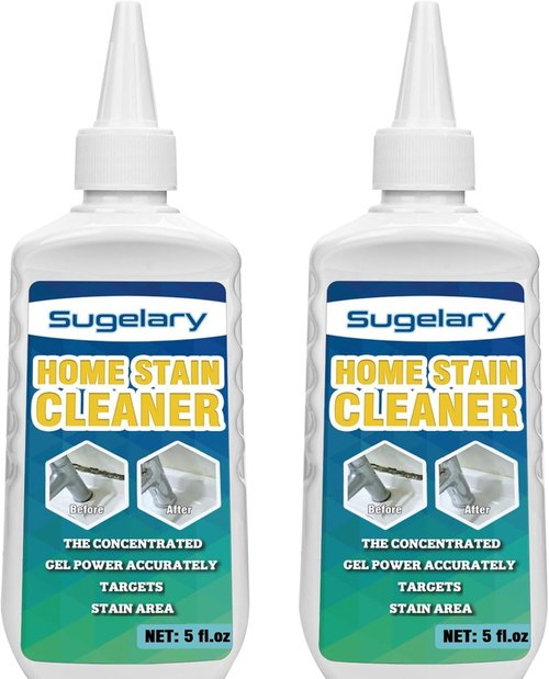 Sugelary Mold Stain Cleaner, 10 Fl oz All-Purpose Gel for Front Loader Seal, Household Cleaner Gel for Bathroom Grout, Sink, Shower, Caulk, Washing Machine Cleaning Solution