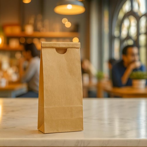 AwePackage Compostable Kraft Paper Tin Tie Bag with PLA Liner (100, 1 lbs)