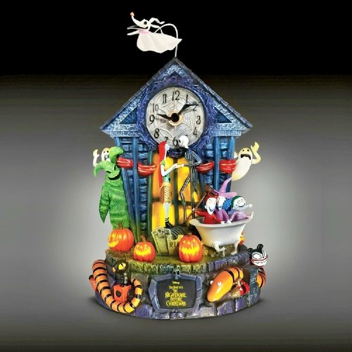 Bradford Exchange | Tim Burton's The Nightmare Before Christmas Wall Clock - 30th Anniversary, LED Lights, 11-Inch