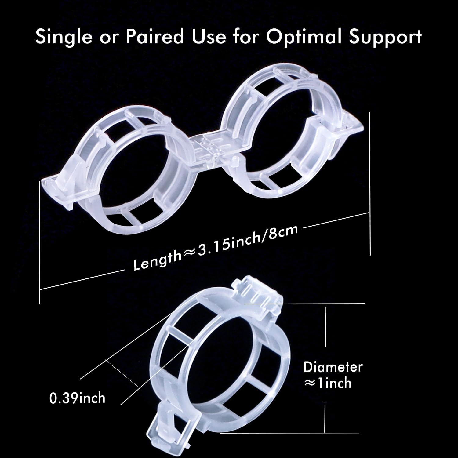 Tomato Clips - Durable Plant Support Trellis Clips for Climbing Vegetables | 100 White Clips