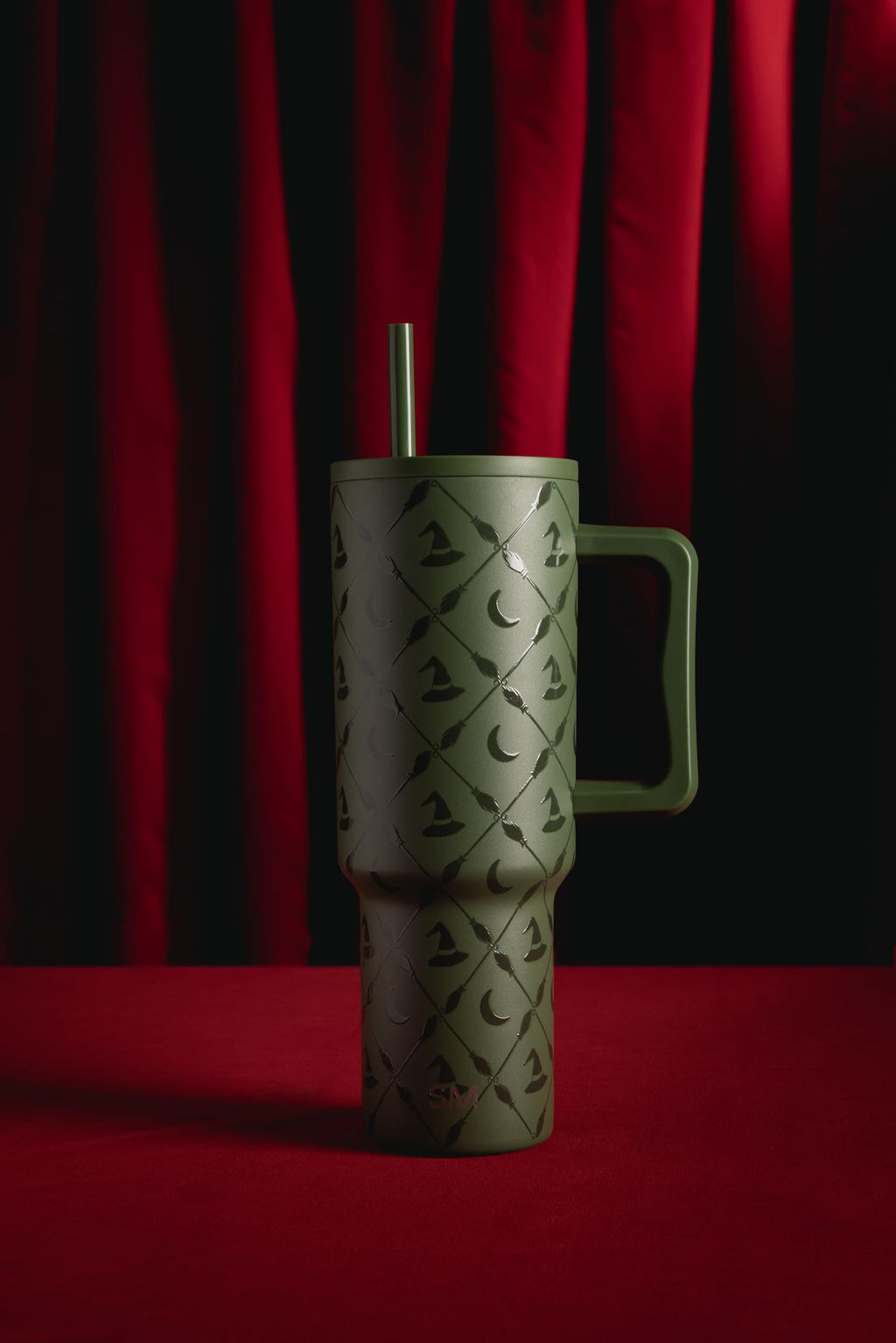 Simple Modern Halloween 40 oz Trek Tumbler with Handle and Straw Lid | Cup Holder Friendly Insulated Stainless Steel Travel Mug | Argyle Witch