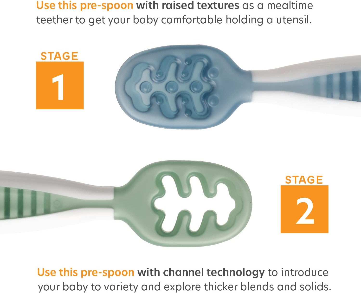 NumNum Baby Bowl Set - 2 Pack GOOtensils Baby Spoons with Extra Strong Non-Slip Suction | 100% Food-Grade Silicone, BPA-Free, Microwave & Dishwasher Safe (Green/Blue)