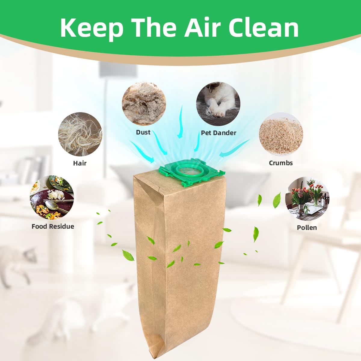 10 Pack 5300REP Vacuum Filter Bags Compatible with Sebo X/G/C Series and Windsor Sensor S12 S15 XP12 XP18 SR12 SR15 SR18 Upright Vacuum Replacement Bags for 5300REP