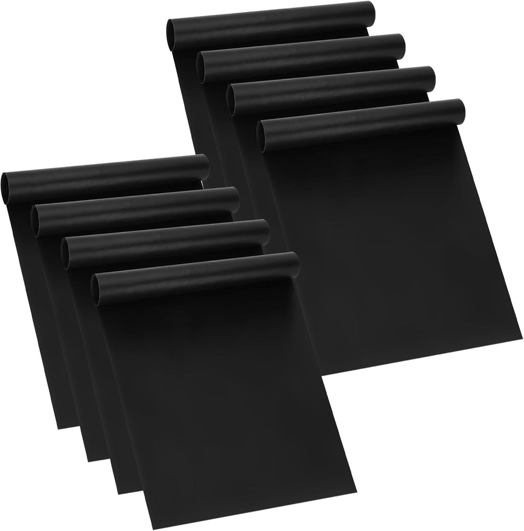 Regine Switzerland Heavy-Duty Oven Liners - 8 Pack Non-Stick Mats for Electric & Gas Ovens | 17 x 25 Inch Black