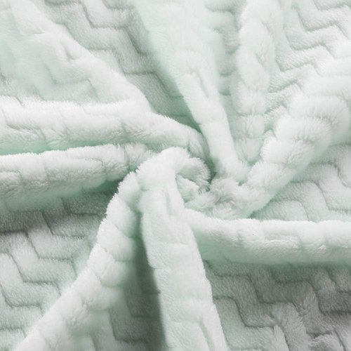 CREVENT 2Pcs 30''X40'' Cute Cozy Fluffy Warm Baby Blankets for Infants Toddlers' Bedding Crib Cot Stroller - Grey Cloud + Avocado Green