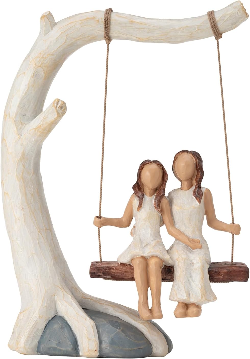 Regine Switzerland Swing Statue - Hand-Painted Mother Daughter Figurine | Perfect Birthday Gift